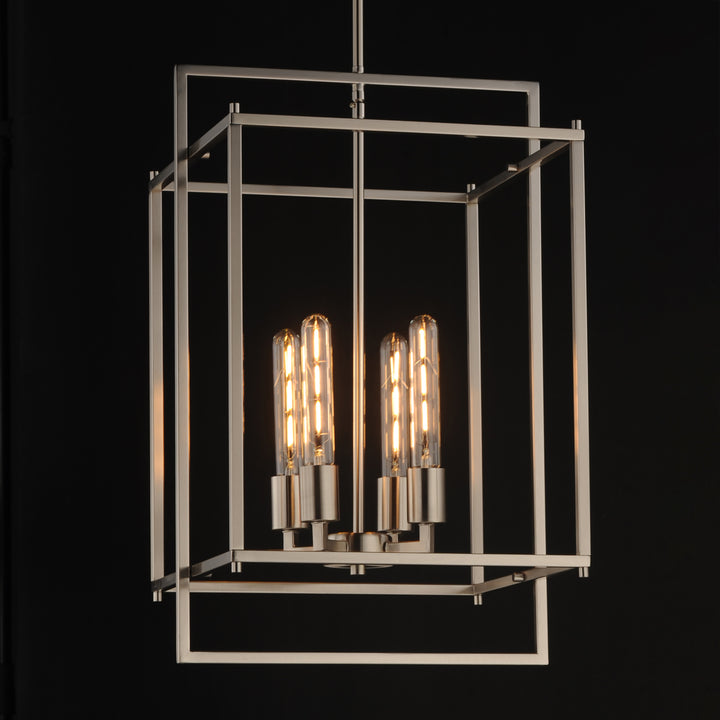 Gridline Large Pendant Satin Nickel alternate view
