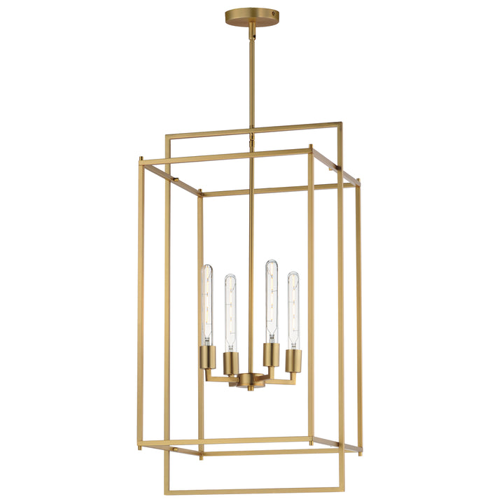 Gridline Extra Large Pendant Natural Aged Brass