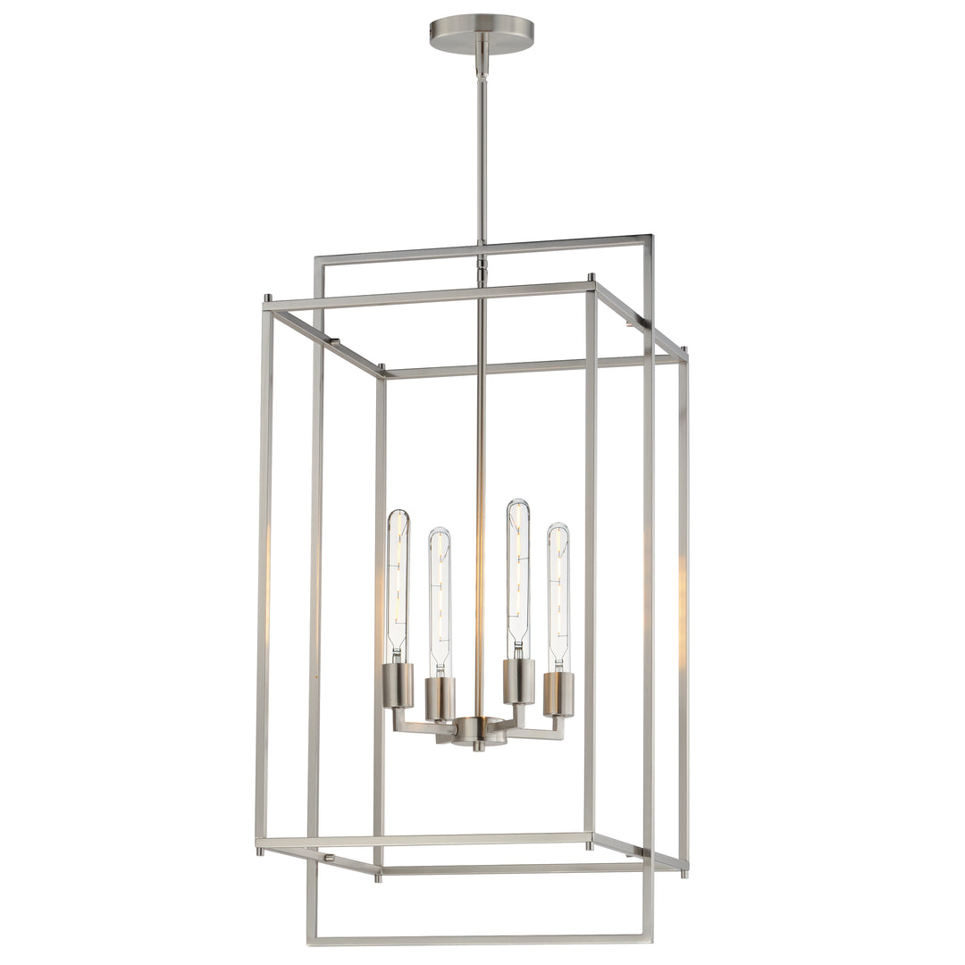 Gridline Extra Large Pendant Satin Nickel