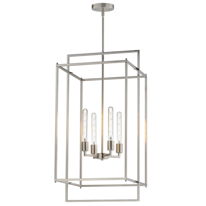 Gridline Extra Large Pendant Satin Nickel