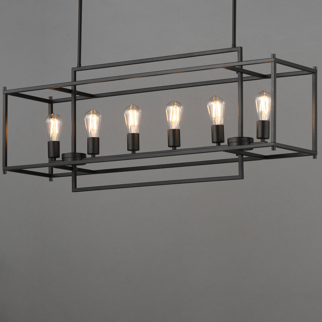 Gridline Linear Pendant Black alternate view