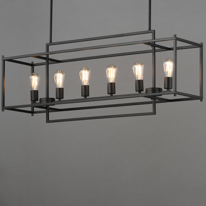 Gridline Linear Pendant Black alternate view