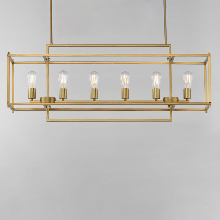 Gridline Linear Pendant Natural Aged Brass alternate view