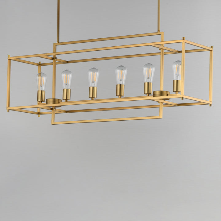 Gridline Linear Pendant Natural Aged Brass alternate view
