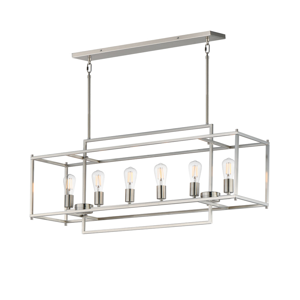 Gridline Linear Pendant Satin Nickel