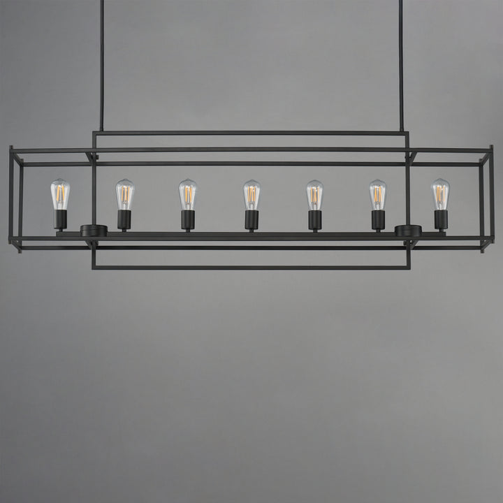 Gridline Linear Pendant Black alternate view