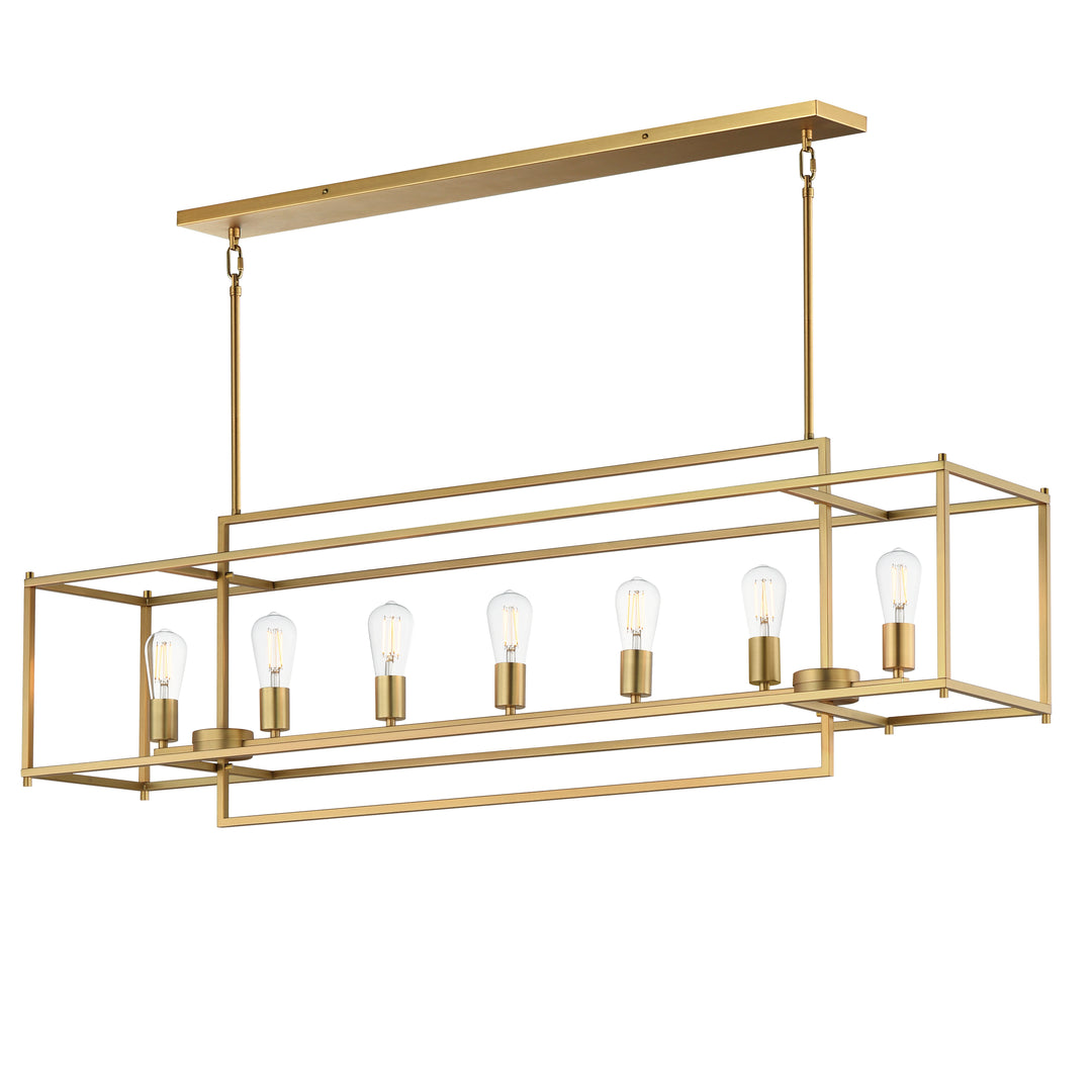 Gridline Linear Pendant Natural Aged Brass