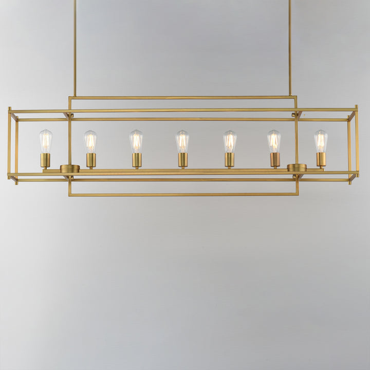 Gridline Linear Pendant Natural Aged Brass alternate view