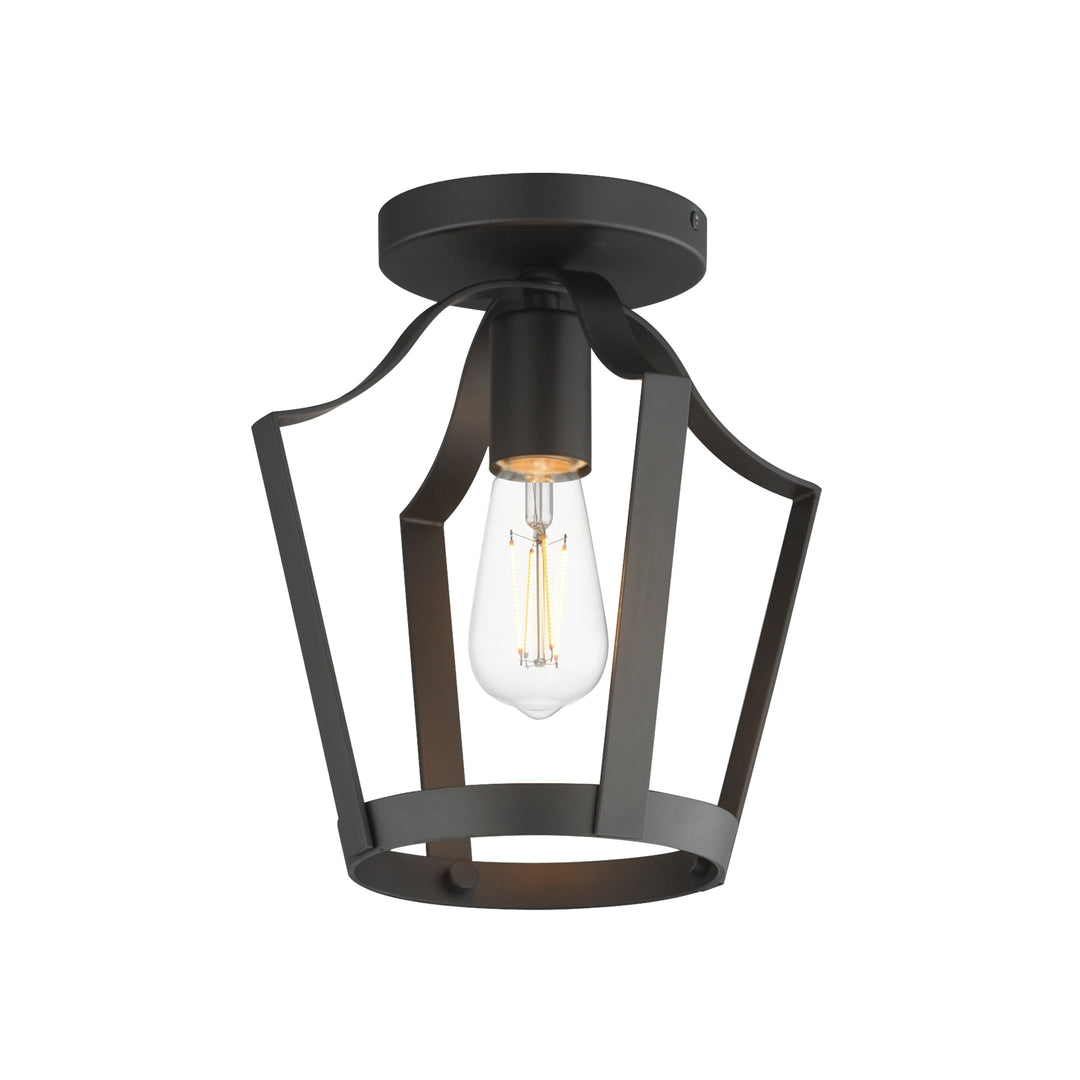Arden Single Pendant / Semi Flush Black