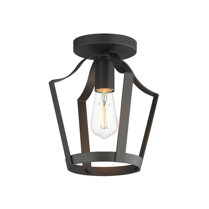 Arden Single Pendant / Semi Flush Black