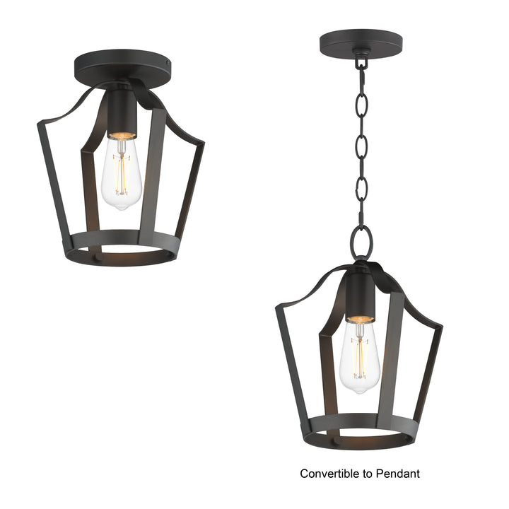 Arden Single Pendant / Semi Flush Black alternate view
