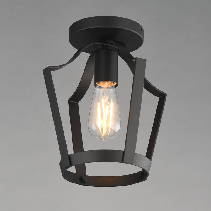 Arden Single Pendant / Semi Flush Black alternate view