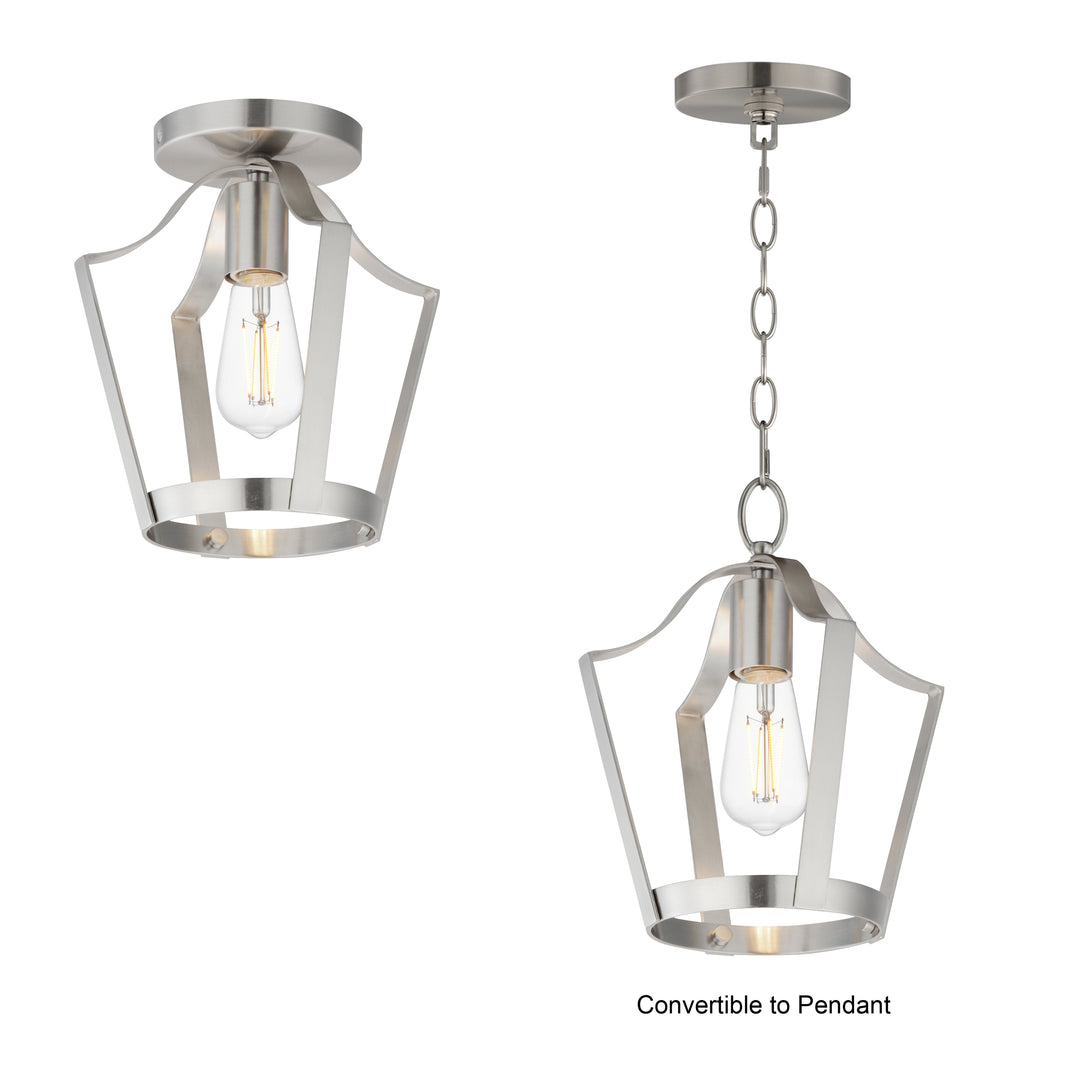 Arden Single Pendant / Semi Flush Satin Nickel alternate view