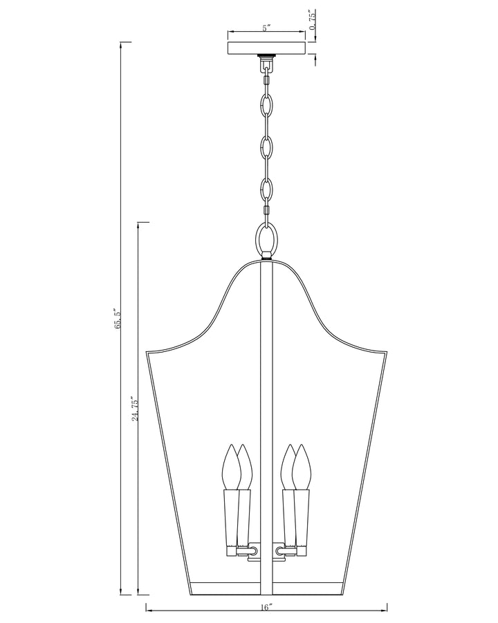 Arden Pendant dimensions diagram