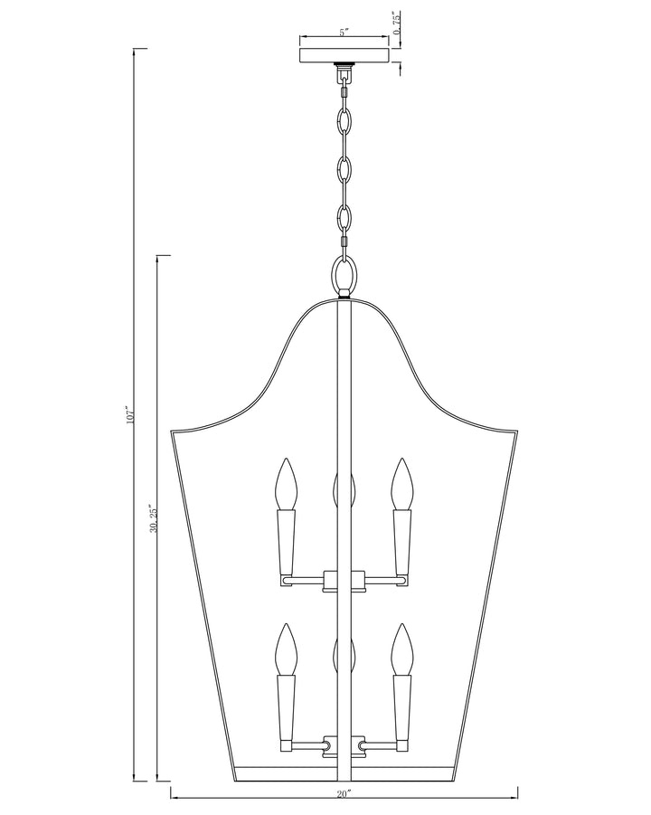 Arden Pendant dimensions diagram