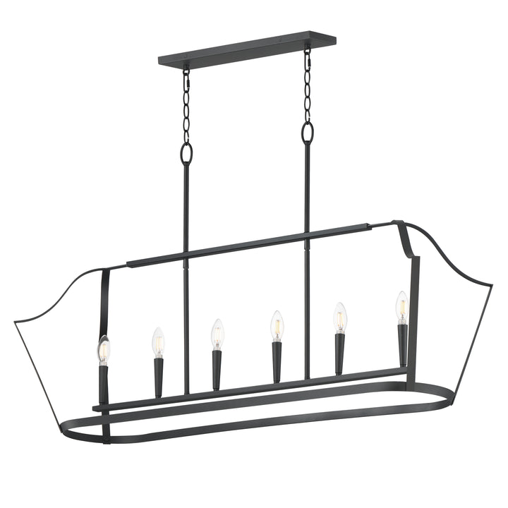 Arden 6-Light Linear Pendant Black