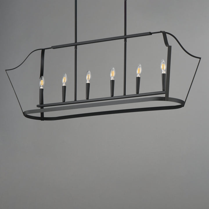 Arden 6-Light Linear Pendant Black alternate view