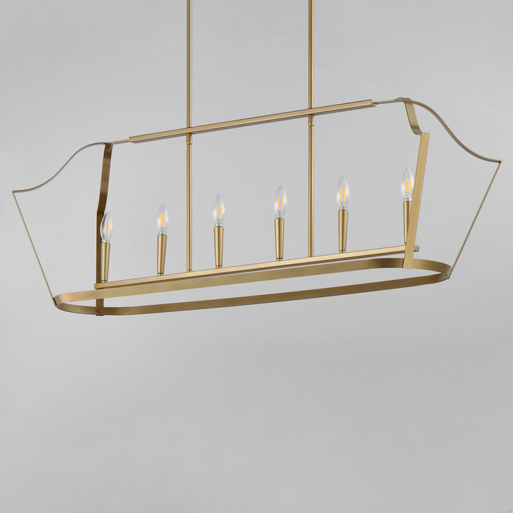 Arden 6-Light Linear Pendant Natural Aged Brass alternate view