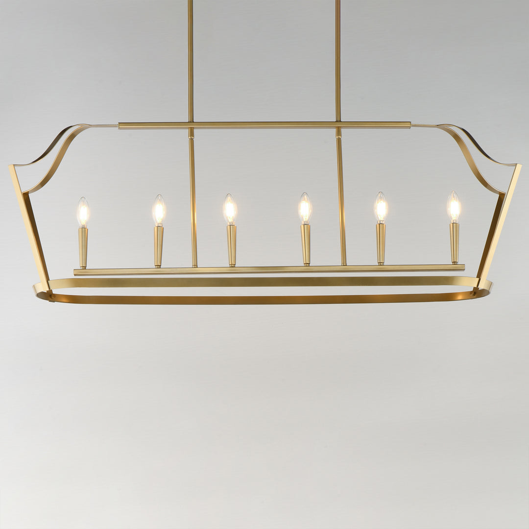 Arden 6-Light Linear Pendant Natural Aged Brass alternate view