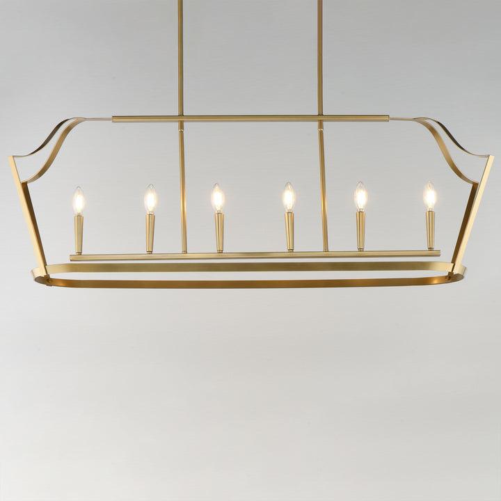 Arden 6-Light Linear Pendant Natural Aged Brass alternate view