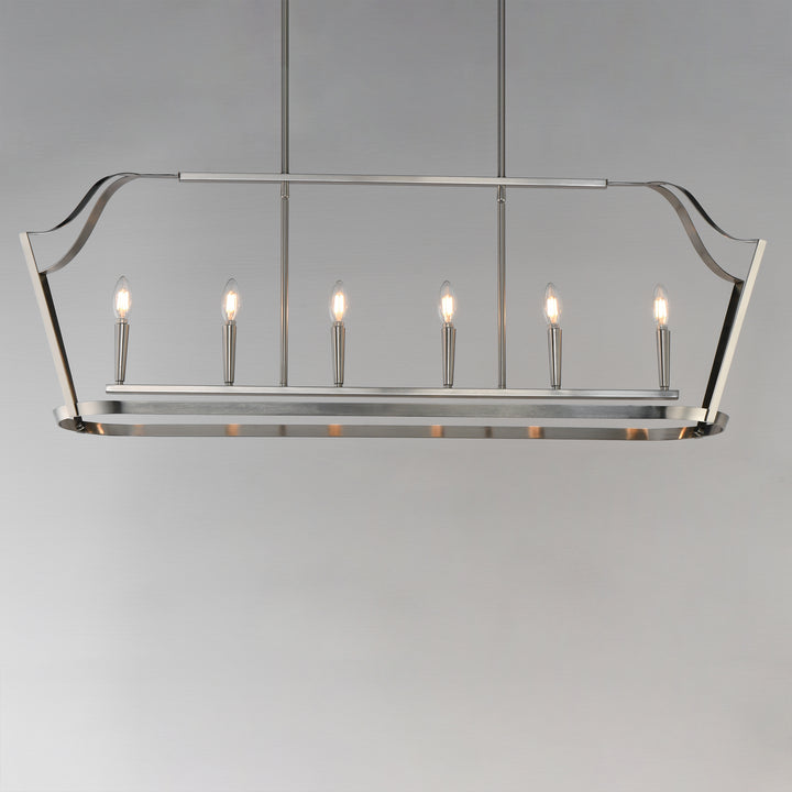 Arden 6-Light Linear Pendant Satin Nickel alternate view