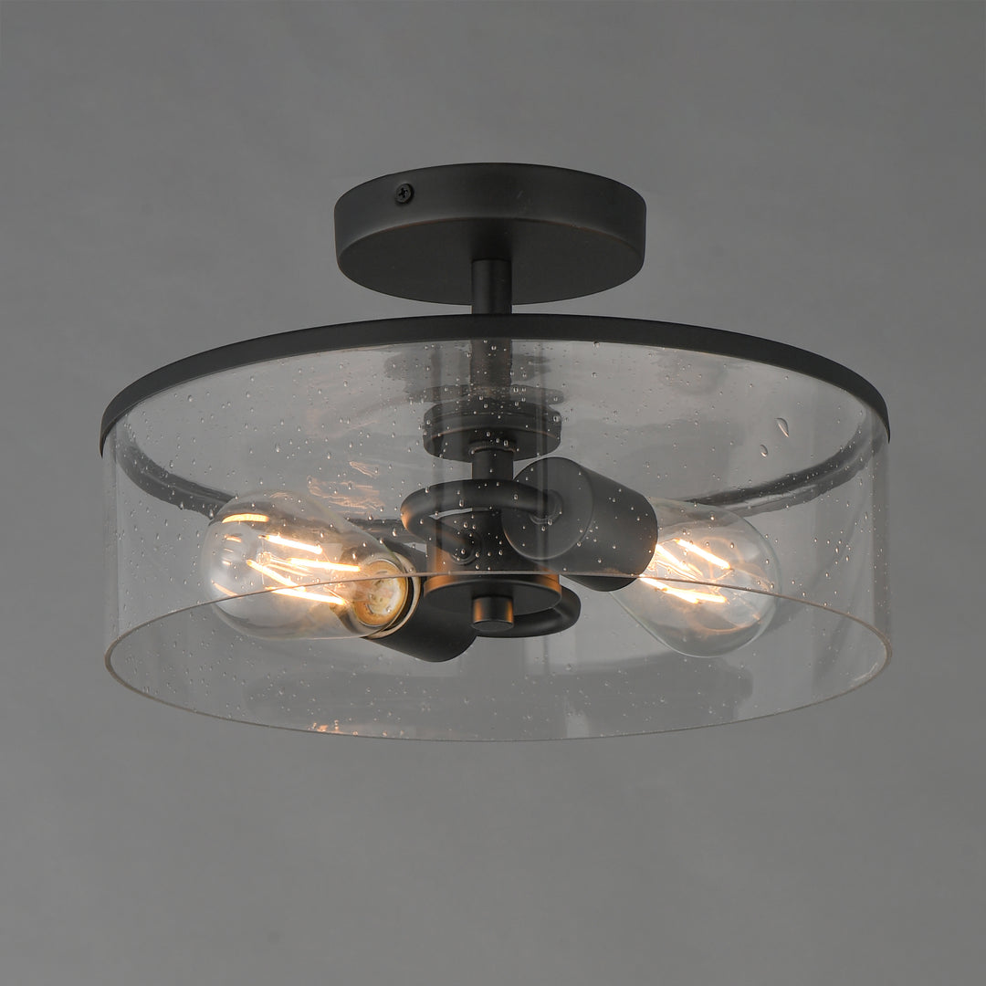 Livingston 2-Light Semi-Flush Mount Black alternate view