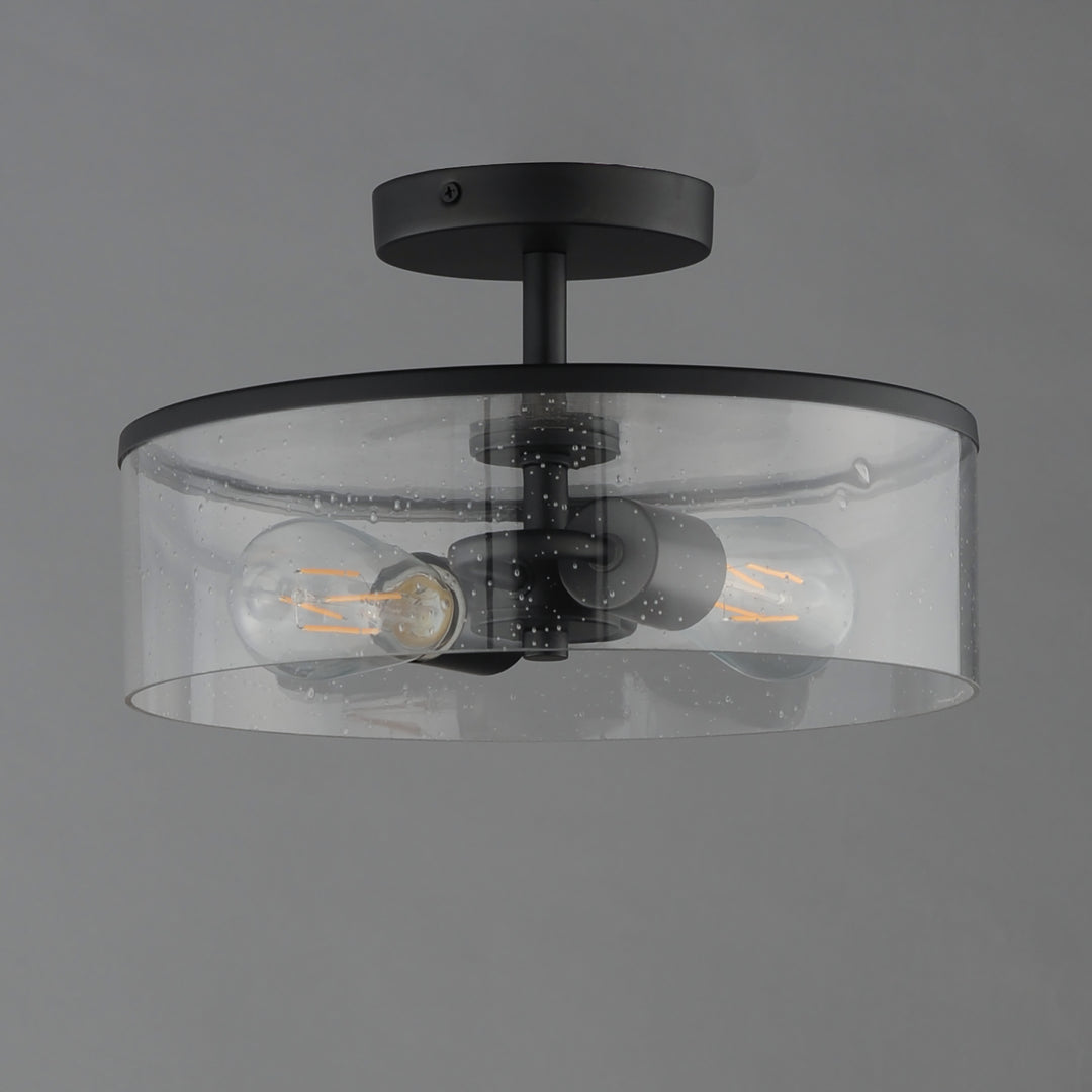 Livingston 2-Light Semi-Flush Mount Black alternate view