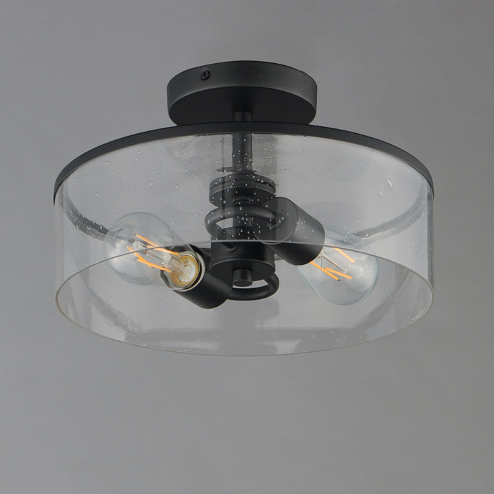 Livingston 2-Light Semi-Flush Mount Black alternate view