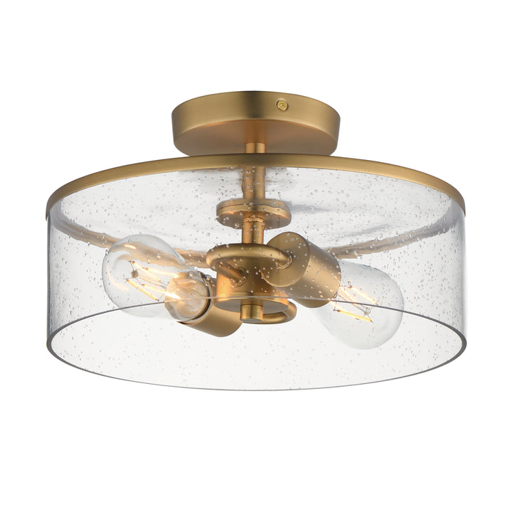 Livingston 2-Light Semi-Flush Mount Natural Aged Brass