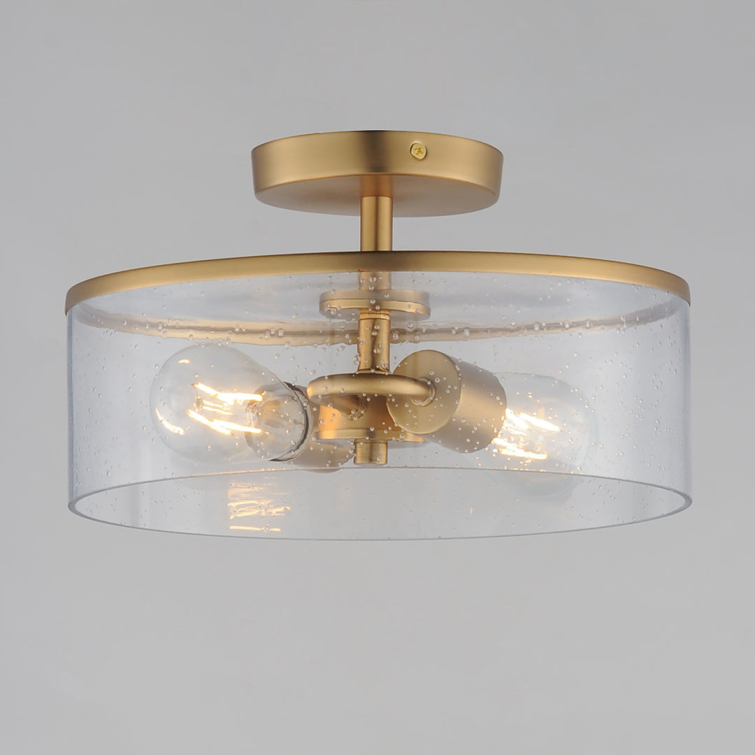 Livingston 2-Light Semi-Flush Mount Natural Aged Brass alternate view