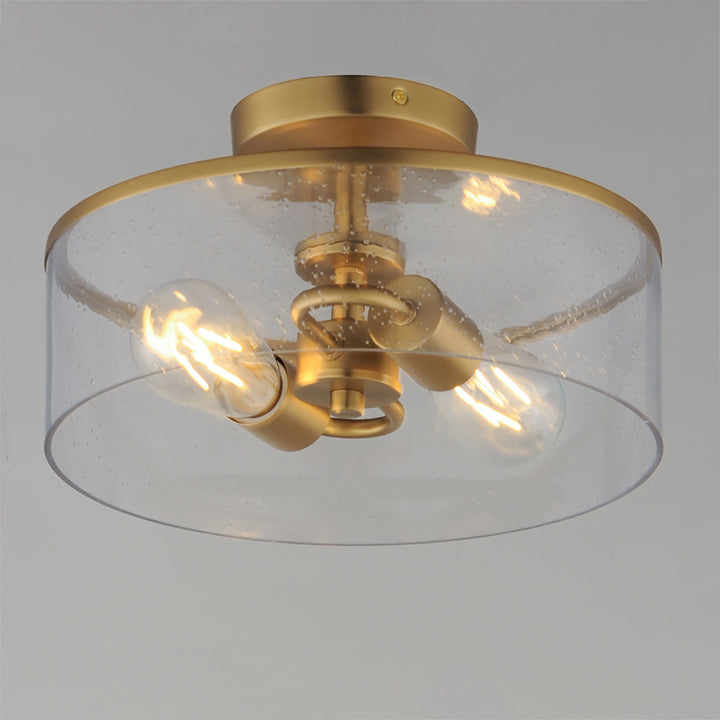 Livingston 2-Light Semi-Flush Mount Natural Aged Brass alternate view