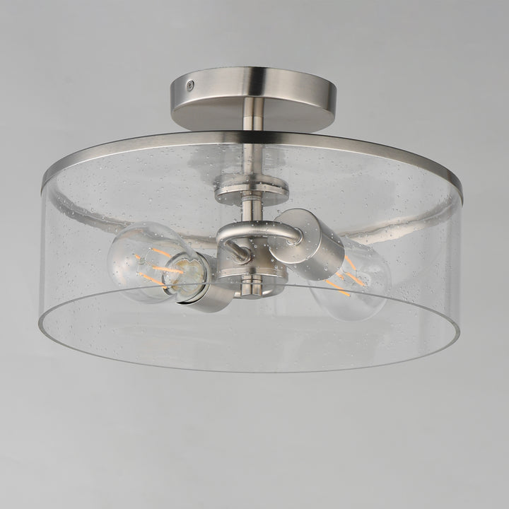 Livingston 2-Light Semi-Flush Mount Satin Nickel alternate view