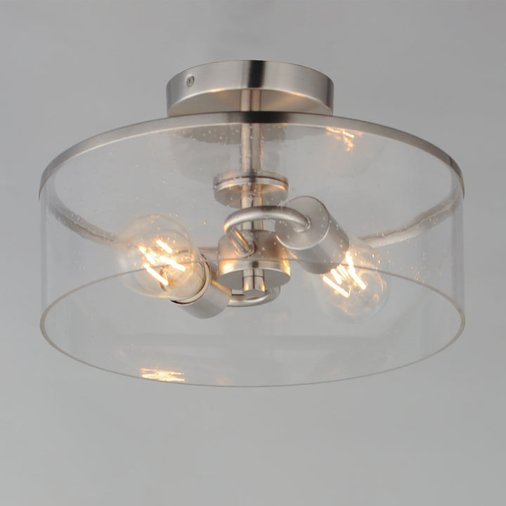 Livingston 2-Light Semi-Flush Mount Satin Nickel alternate view