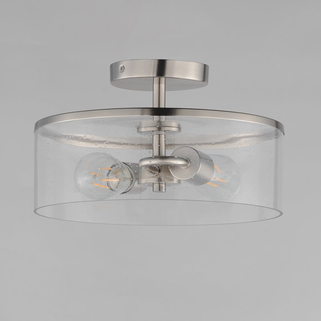 Livingston 2-Light Semi-Flush Mount Satin Nickel alternate view