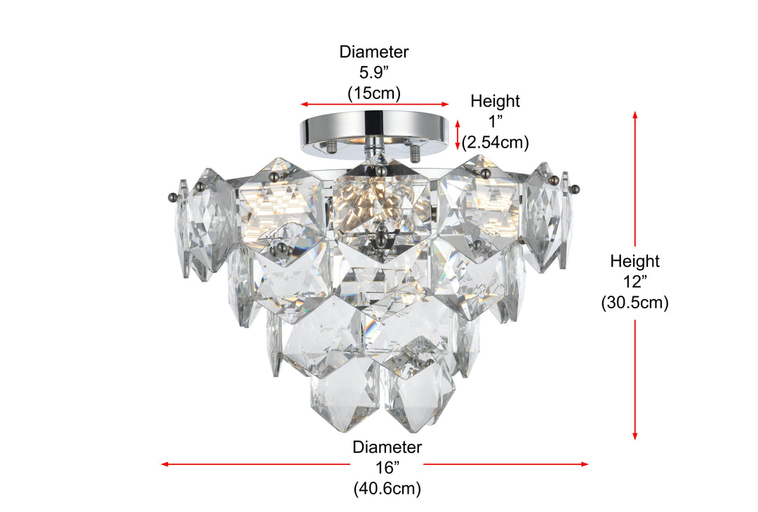 Adaline Flush Mount by Elegant - view 8