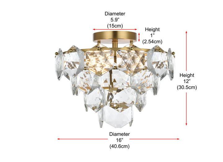 Adaline Flush Mount by Elegant - view 16