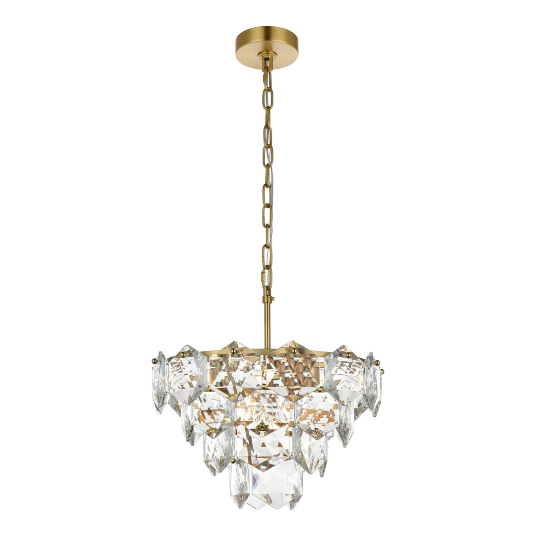 Adaline Chandelier in Satin Gold by Elegant
