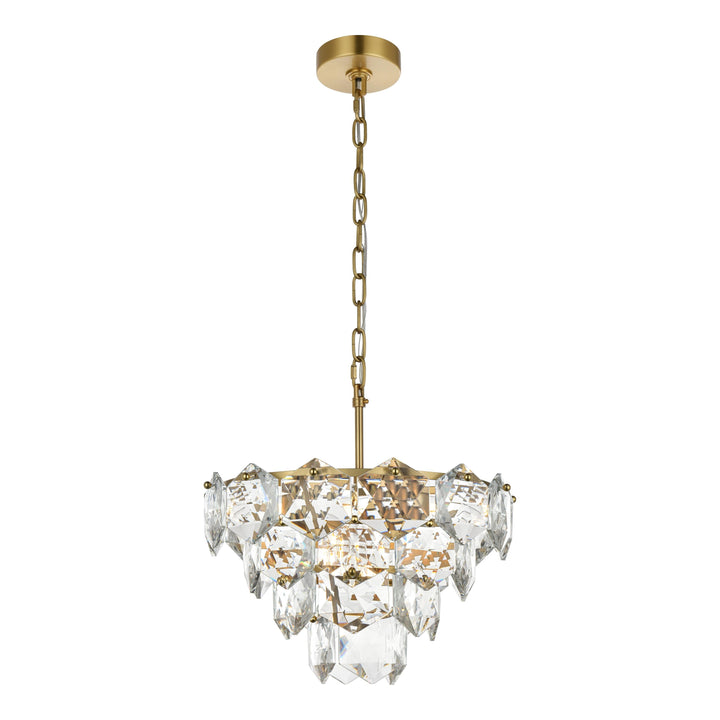 Adaline Chandelier in Satin Gold by Elegant