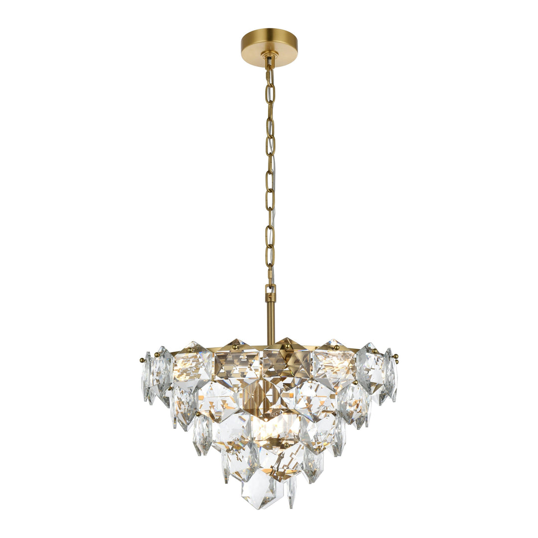 Adaline Chandelier in Satin Gold by Elegant