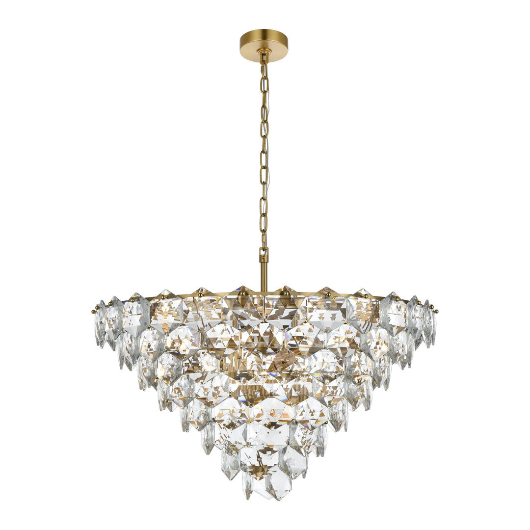 Adaline Chandelier in Satin Gold by Elegant