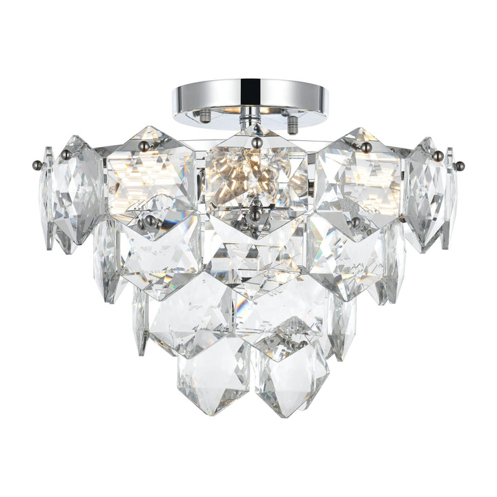 Adaline Flush Mount in Chrome by Elegant