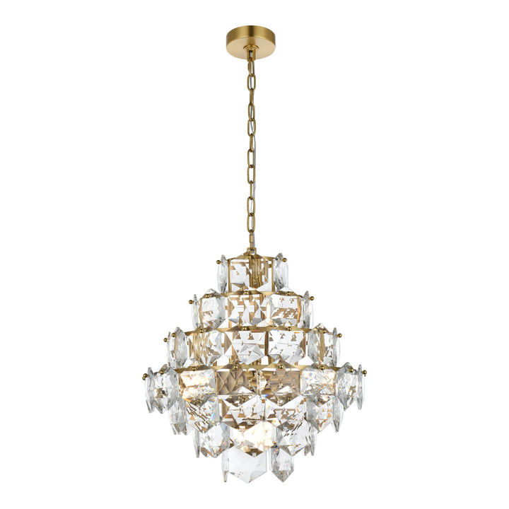 Adaline Chandelier in Satin Gold by Elegant