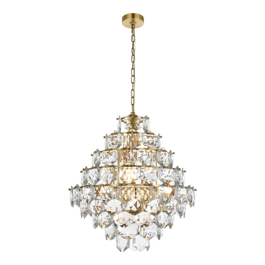 Adaline Chandelier in Satin Gold by Elegant