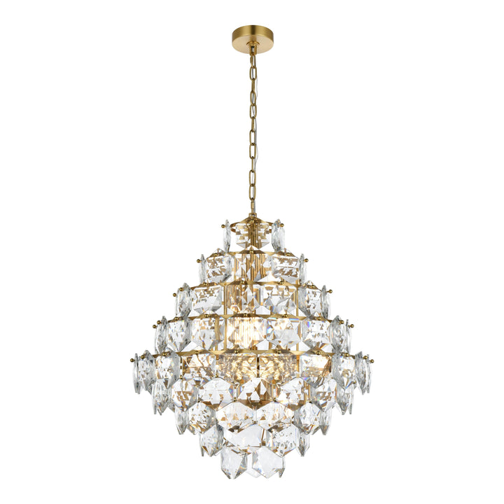 Adaline Chandelier in Satin Gold by Elegant