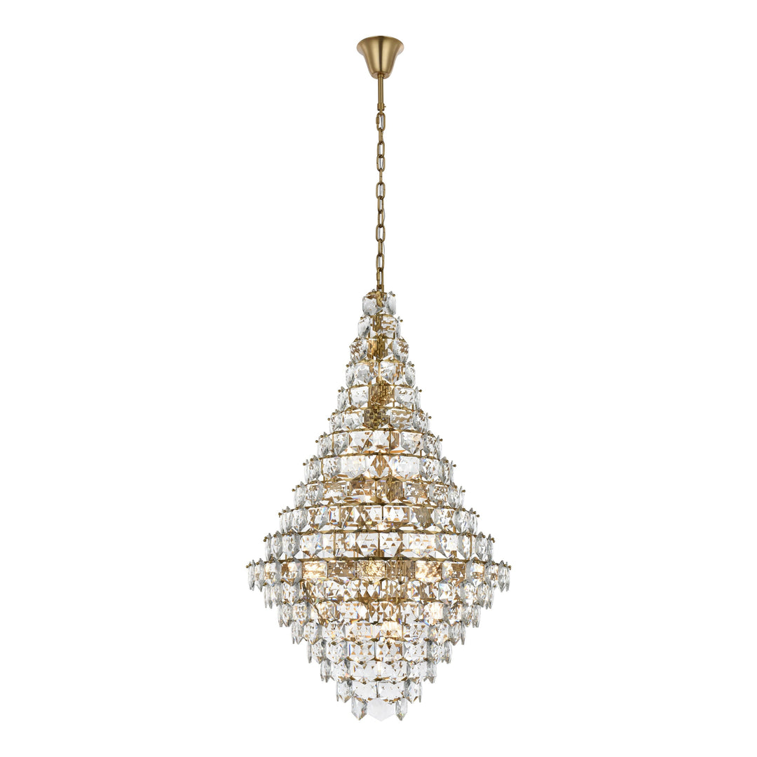 Adaline Chandelier in Satin Gold by Elegant