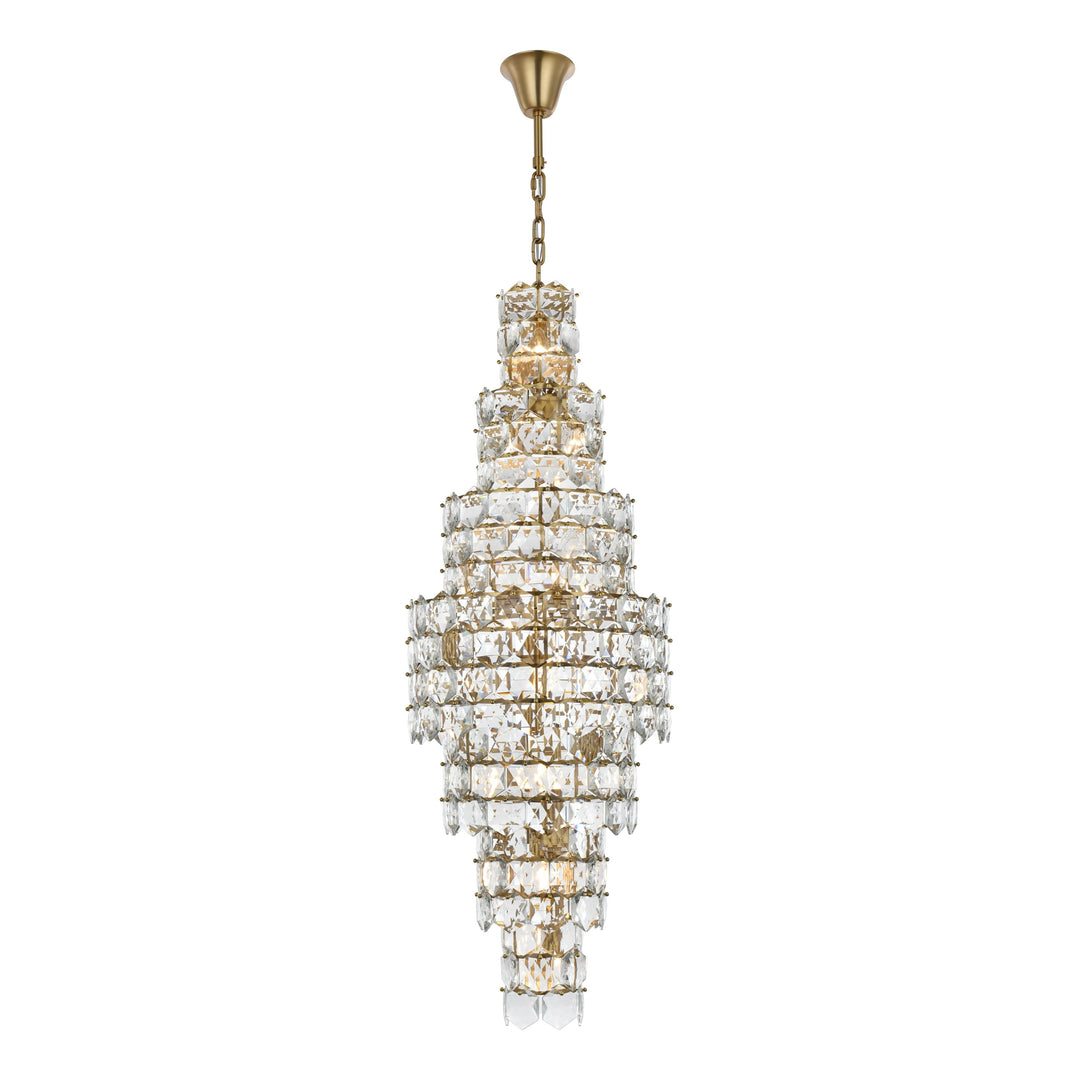 Adaline Chandelier in Satin Gold by Elegant