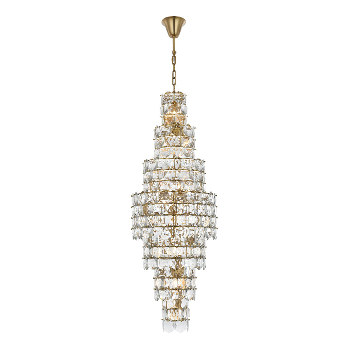 Adaline Chandelier in Satin Gold by Elegant