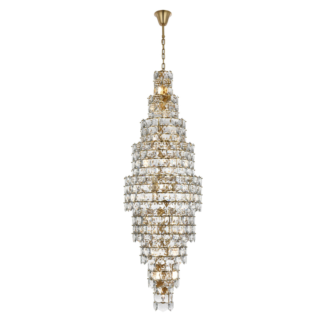 Adaline Chandelier in Satin Gold by Elegant