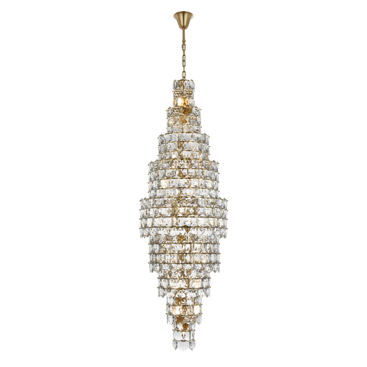 Adaline Chandelier in Satin Gold by Elegant