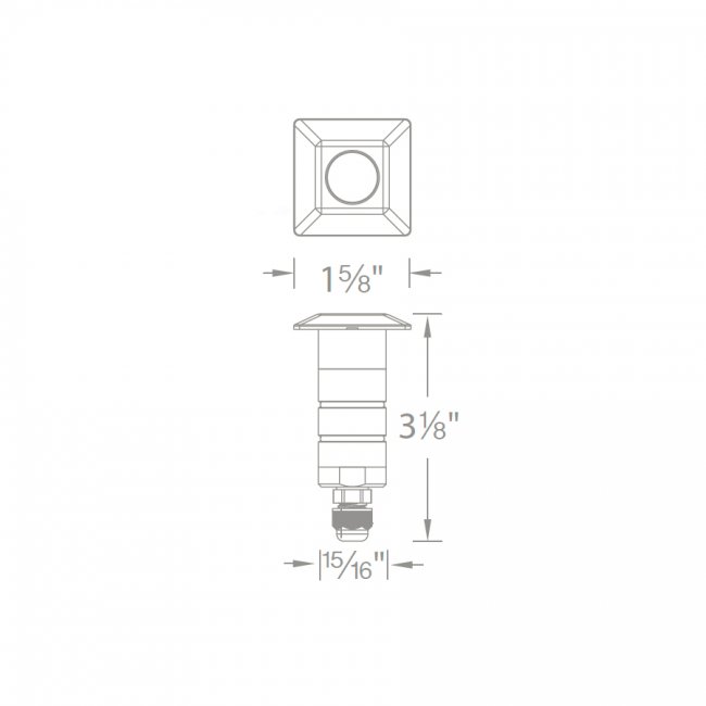 1" Inground Recessed Square